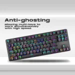 GameStop GS200 FPS Sniper ARGB Mechanical Gaming Keyboard - Black/White (Brown Switches)