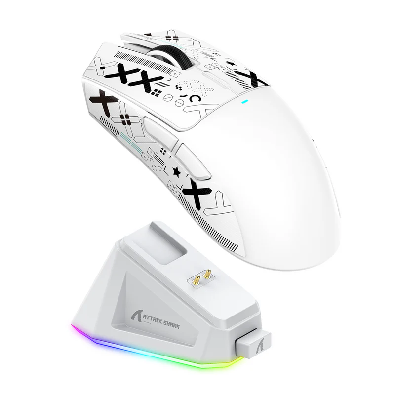 rbtech_attack_shark_x11_white_3 ATTACK SHARK X11 Wireless Gaming Mouse with Charging Dock - Image 1