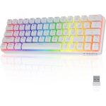 Tezarre TK63 Pro RGB Wireless Mechanical Gaming Keyboard - White (Gateron Red Switches) NEW ORIGINAL - Image 3