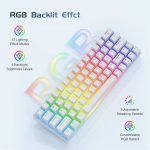 Tezarre TK63 Pro RGB Wireless Mechanical Gaming Keyboard - White (Gateron Red Switches) NEW ORIGINAL - Image 2