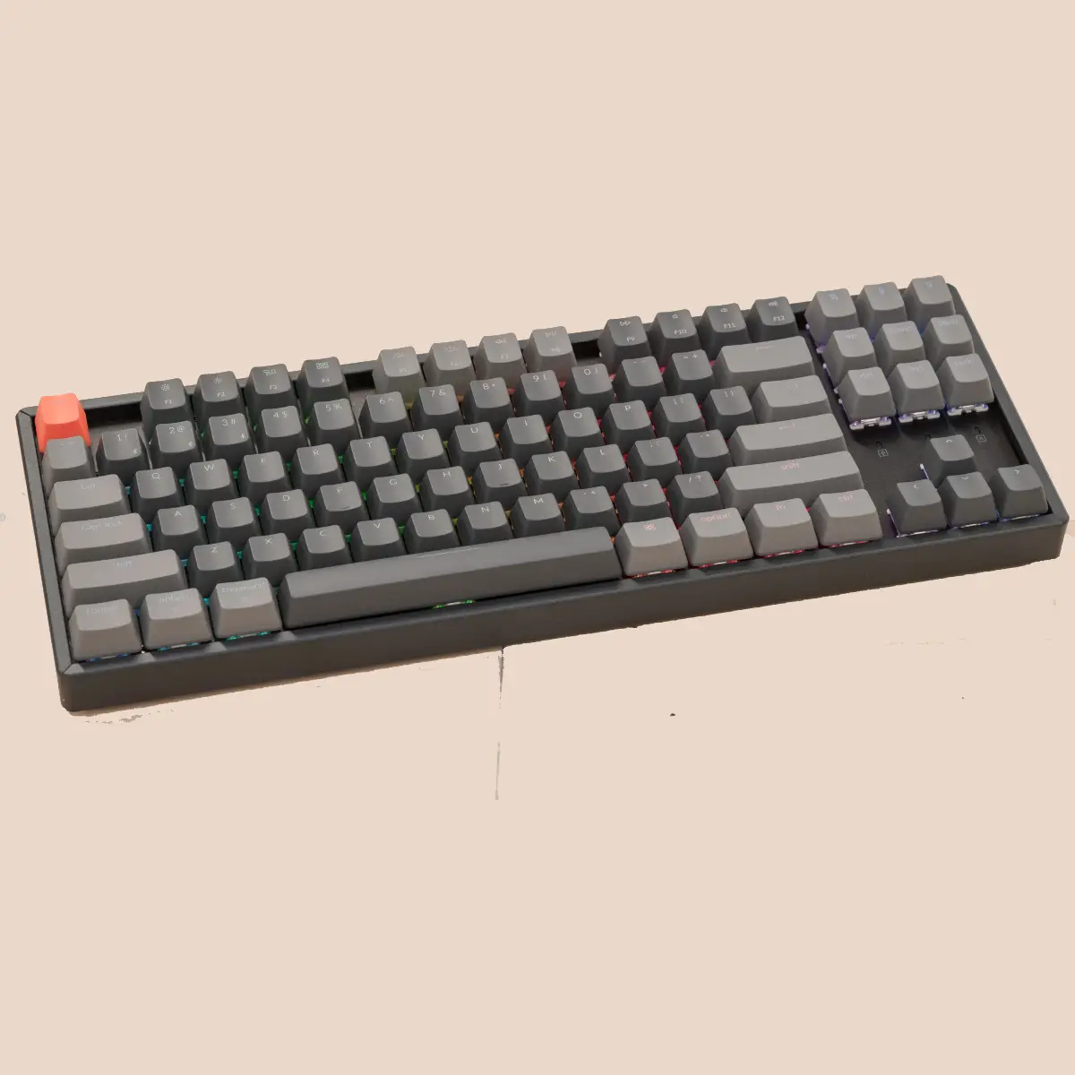 Keychron K8 Wireless Mechanical Keyboard – Hot-Swappable, TKL, RGB (Without Box)-1 Keychron K8 Wireless Mechanical Keyboard – Hot-Swappable, TKL, White Backlit - Windows Mac support (Without Box) - Image 1