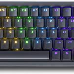 Homoo KF068 RGB Mechanical Gaming Keyboard with Blue Switches – Hot-Swappable, RGB Backlit Compact 68-Key Gaming Keyboard
