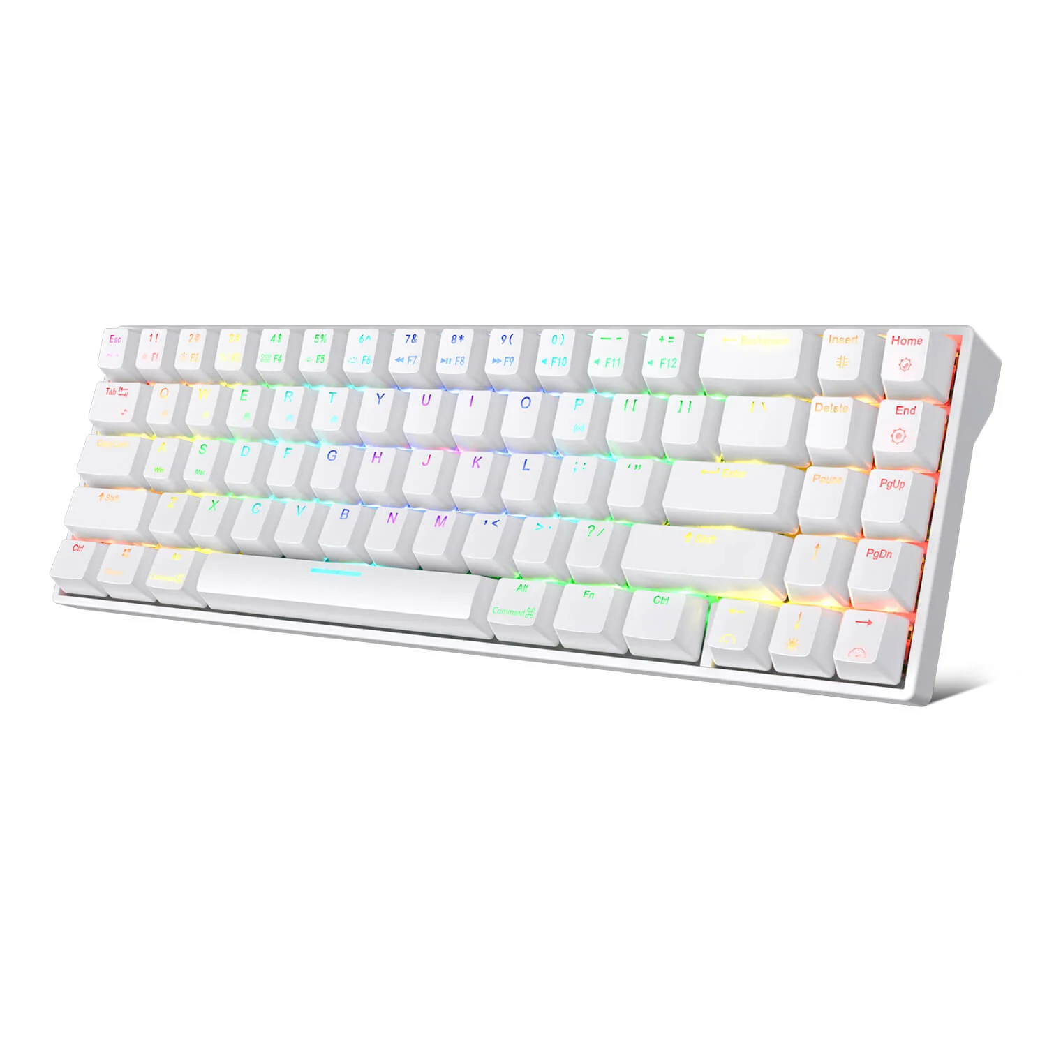 70keyboardmechanical Royal Kludge RK71 Wireless RGB Mechanical Gaming Keyboard – Tri-Mode Bluetooth, 2.4GHz & USB (Black/White) - Image 1