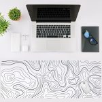 Topographic Mousepad Black 900x400x2mm - Topographic Mousepad White 800x400