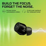 HyperX Cirro Buds Pro True Wireless Earbuds – Bluetooth 5.2, Hybrid ANC, Low-Latency Game Mode, Long Battery Life (Off White/Blue) - Image 9