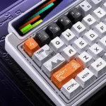 LEOBOG AMG65 65% Gaming Keyboard – Purple Jasper Switch | Cyberpunk RGB Gasket Hot-Swap - Image 3
