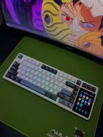 AULA L99 Blue Rain Wireless Mechanical Gaming Keyboard – 75% RGB, 3.98″ IPS Display, Tri-Mode, Hot-Swappable