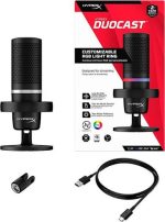 HyperX DuoCast RGB USB Condenser Microphone – 24-bit/96kHz Gaming, Streaming & Podcast Mic | Open Box | HassanTech Pakistan