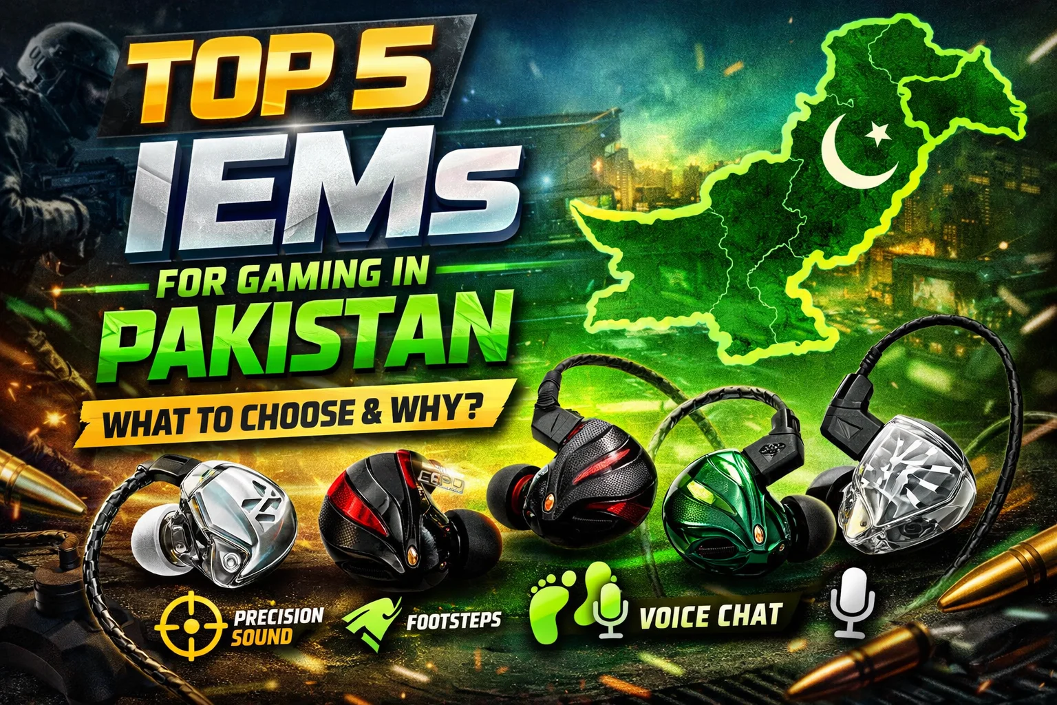 Top 5 IEMs for Gaming in Pakistan