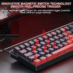 AULA WIN60 HE Max Wired Mechanical Keyboard – 65% Hall Effect, 8K Polling Rate, Gasket Mount, Magnetic Switch (Red Topographic) - Image 2