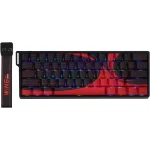AULA WIN60 HE Max Wired Mechanical Keyboard – 65% Hall Effect, 8K Polling Rate, Gasket Mount, Magnetic Switch (Red Topographic)