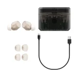 HyperX Cirro Buds Pro True Wireless Earbuds – Bluetooth 5.2, Hybrid ANC, Low-Latency Game Mode, Long Battery Life (Off White/Blue) - Image 6