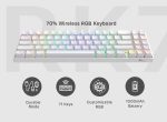 Royal Kludge RK71 Wireless RGB Mechanical Gaming Keyboard – Tri-Mode Bluetooth, 2.4GHz & USB (Black/White) - Image 2
